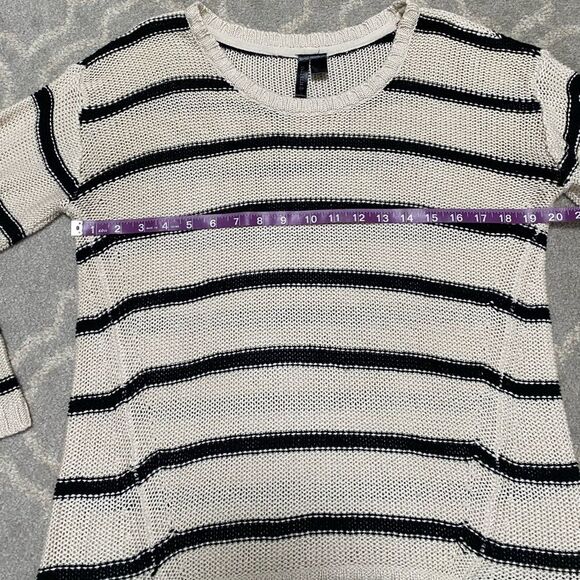 Full Tilt Striped Knit Sweater – High-Low Hem – Size Large - Picture 3 of 6